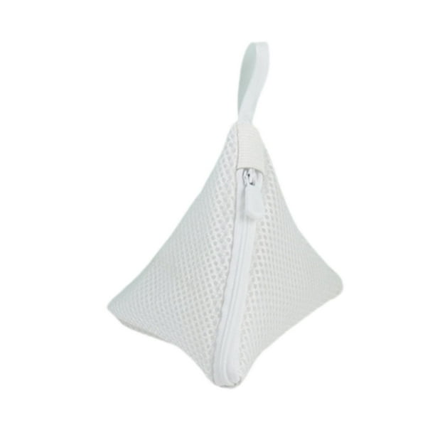 Bolsa de malla para lavandería portátil multiusos para ropa interior y ropa. Blanco