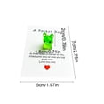thumbnail image 3 of Cute Resin Pocket Card Doggy Series,Mini Decorative Gift Card for Festival Birthdays Holidays,Small Bling-in-the-Dark Greeting Card for Friends Family Colleagues Special Occasions-Green, 3 of 6