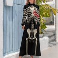 thumbnail image 4 of Vestido largo Skeleton Love (Halloween) vestidos de verano para mujer 2024 ropa de verano vestido de mujer, 4 of 5
