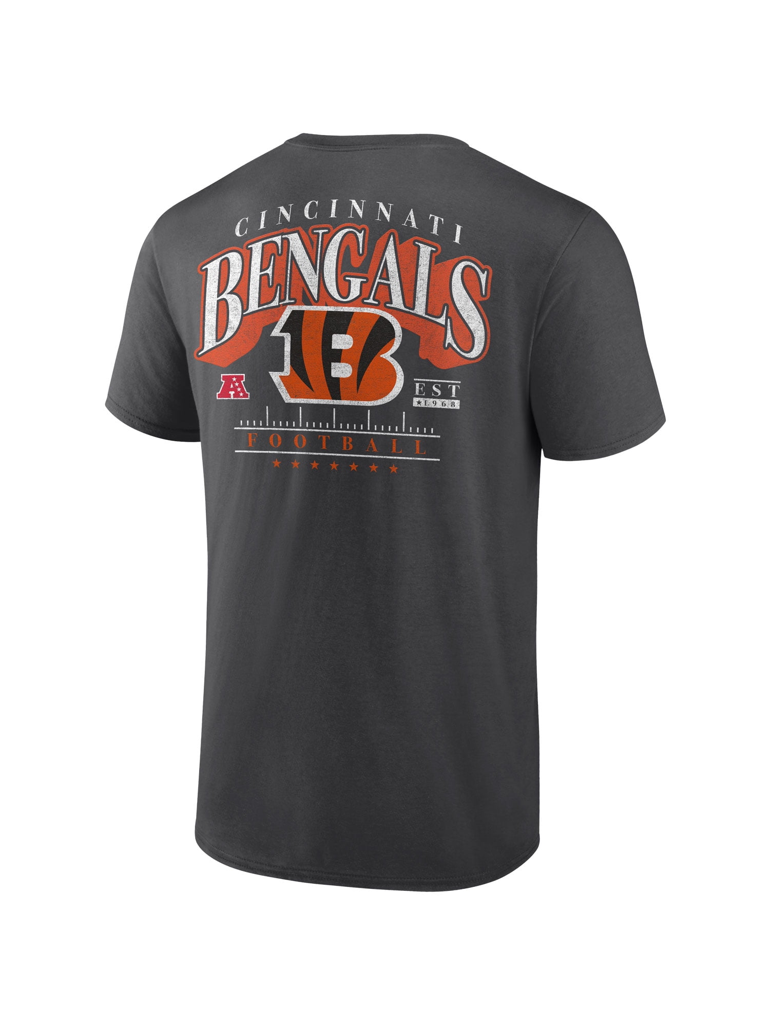 NFL Cincinnati Bengals Men's Cotton Faded Black Short Sleeve T-Shirt