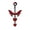 Style 2, variant on 14G CZ Zirconia Belly Rings Piercing Pendant Red Bat Navel Ring Stainless Steel Belly Button Ring