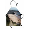 thumbnail image 1 of Beach Apron Western Portugal Ocean Coastline at Low Tide Vignettes Shot Canyons Wild Neat Scenery, Unisex Kitchen Bib Apron with Adjustable Neck for Cooking Baking Gardening, Multicolor, by Ambesonne, 1 of 3