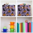 thumbnail image 6 of Yayeee 2 Pack Canvas Storage Basket with Handles for Shelves Fabric Bins Closet Organizer, Halloween Pumpkin, 6 of 8