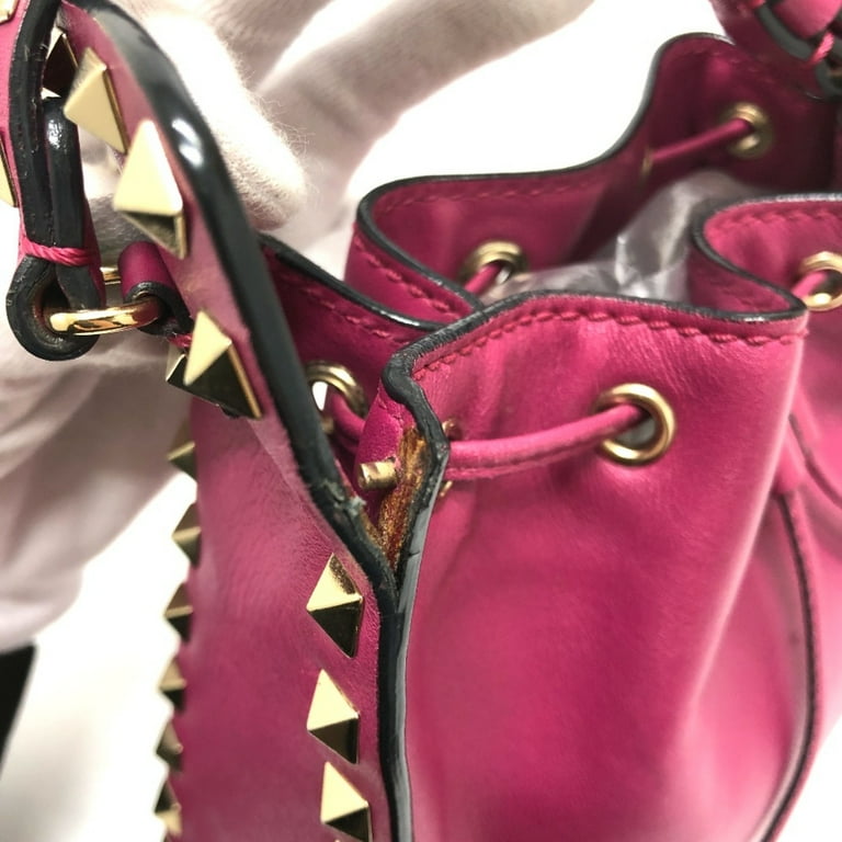 Pre Owned Valentino Drawstring Bag Crossbody Bag Bag Shoulder Bag purple GoldHardware Good Walmart