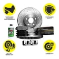 thumbnail image 4 of Hart Brakes Front Rear Brakes and Rotors Kit |Front Rear Brake Pads| Brake Rotors and Pads| Semi Metallic Brake Pads and Rotors| Hardware Kit - PHCC.73039.43, 4 of 7