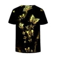 thumbnail image 4 of Gibobby Camisetas Mujer Manga Corta Camisetas verano manga corta talla grande para mujer, camisetas entrenamiento informales con cuello en V, túnica Fl(Amarillo,CH), 4 of 5