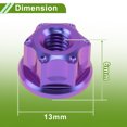 thumbnail image 4 of Tuerca de Eje de Rueda de Motocicleta M5x0.8 Única Bargains Tornillo de Tuerca Azul Púrpura Aleación de Titanio GR5 para Coches/Motocicletas/Bicicletas 6 Pcs, 4 of 6