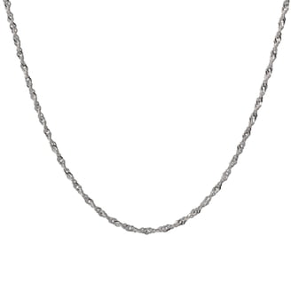 Brilliance Fine Jewelry Sterling Silver 18 inch 1.8mm Popcorn
