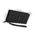thumbnail image 2 of SKISUNO 1Set Women Long Wallet in Black Pu Polyester and Alloy with Card Storage Coin Storage Cellphone Storage Key Storage Paper Money Storage Long Rectangle Punk Style for Daily Use, 2 of 7