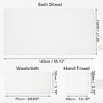 thumbnail image 4 of Unique Bargains 3 Pcs Cotton Bath Towel Plain Soft Absorbent Cotton White, 4 of 7