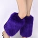 thumbnail image 3 of Calentadores de piernas de piel sintética para mujer, cubiertas para botas, funda para polainas de felpa peluda de neón vibrante, 3 of 5