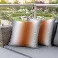 thumbnail image 5 of Pack of 2 Outdoor Pillow Covers 20x20 Inch Waterproof Gray Orange Throw Pillow Covers,Decorative Couch Pillow Shams Protectors Modern Gradient Geometric Pillowcases Cushion Covers for Patio Garden, 5 of 8