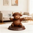 thumbnail image 4 of Yunuuuoa Cow Resin Statue Handmade Sculpture Home Decor Farmhouse Ornament Gift for Living Room Office Desk Shelf Mantel Wedding Party Festival Holiday Decoration, 4 of 4