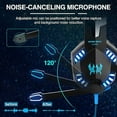thumbnail image 5 of Gaming Headset, G2000 Wired Over-Ear Headset with Noise-Canceling Microphone, Soft Ear Cushions and Bass Surround Sound, Compatible with PS5/Xbox/PC,Blue, 5 of 8