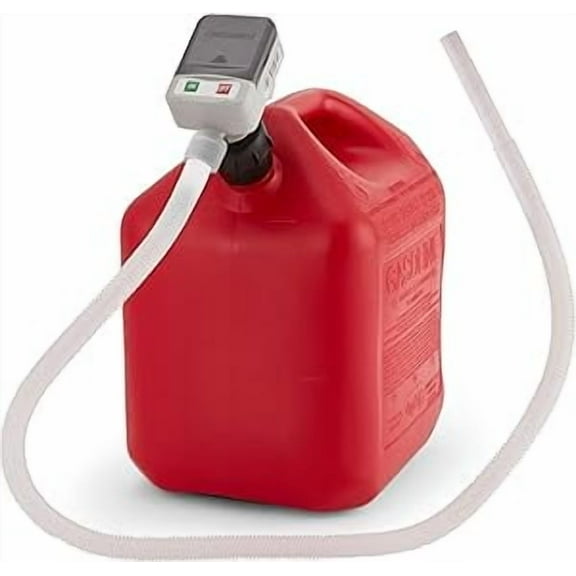 Deway Fuel Transfer Pump, Battery Powered, 51" Hose with 2.4GPM Basic Clip-On Nozzle & 3 Adapters