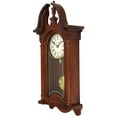 thumbnail image 2 of Bedford Clock Collection Delphine 27" Mahogany Brown Analog Chiming Pendulum Wall Clock, 2 of 5