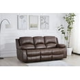 thumbnail image 3 of Pon Living Furniture Bonded Leather Recliner Set Living Room Set, Sofa, Loveseat, Chair (Brown, Living Room Set 3+2+1), 3 of 8