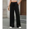 thumbnail image 3 of NJWS Womens High Waisted Drawstring Sweatpants Wide Leg Baggy Lounge Jogger Pants with Pockets, 3 of 9