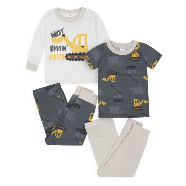 Gerber Gerber Baby & Toddler Boys Snug Fit Cotton Pajamas, 4pc Set