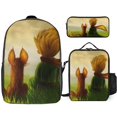 thumbnail image 1 of Le Petit Prince Backpack Three Piece Essentials 17 Inch Bag Lunch Tote Pen Case, 1 of 5