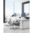 thumbnail image 6 of Office Desk Computer Chair Ergonomic Mesh Gaming Mid Back Seat with Comfy Lumbar Support Adjustable Height Swivel for Home Task (Grey), 6 of 7