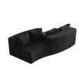 thumbnail image 3 of Newest Corduroy Curved Sectional Sofa With Four Pillows,Curved Symmetrical Modular Semi Circular Sofa Sectional For Bedroom, Living Room, Office For Leisure Or Nap, Reading Room, And Lobby, 3 of 5