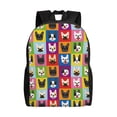 thumbnail image 1 of Disketp Colorful Bulldog Mochila Unisex de Apertura Lateral Completa, Mochila para Laptop para Escuela, Trabajo y Viajes, 1 of 8