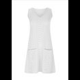 thumbnail image 3 of Vestidos de Mujer Sin Mangas con Cuello en V y Bolsillos, Color , Talla XXL, 3 of 5