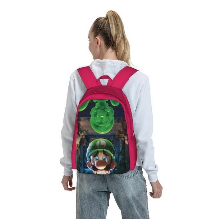 Horror Luigi s Mansion Shoulders Backpack School Bag Student Satchel Outdoor Knapsack Rucksack Casual Daypack
