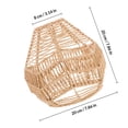 thumbnail image 2 of RENACLIPY Faux Rattan Lamp Shade Lampshade Vintage Beige 1Set For Tea Room, 2 of 8