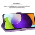 thumbnail image 6 of Wallet Phone Case for Samsung Galaxy A14, Lace Flower Shockproof PU Leather Case with Double Buckle and Cash Card Slots Holster for Samsung Galaxy A14 4G/5G,LSSK Purple, 6 of 16