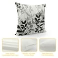 thumbnail image 4 of COMIO Black White Floral Pillow Covers Grey Flower Throw Pillow Cover Soft Elegant Accent Decorative Couch Cushion Cover for Bed Living Room Chair Outdoor Waterproof Sofa Pillowcases, 4 of 5