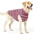 thumbnail image 7 of Small Dog Sweater, Stripes Warm Pullover for Winter Spring Fall, Soft Lightweight Dog Sweatshirt Indoor Outdoor Clothes for Small Medium Dogs Girl Pink XL, 7 of 7