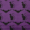 thumbnail image 2 of Simply Daisy 16" x 16" Cats and Bats Indoor/Outdoor Polyester Throw Pillow, Amethyst, 2 of 3