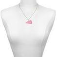 thumbnail image 2 of Delight Jewelry Acrylic Large Pink Cheer Megaphone - Silvertone Class of 2026 Delicate Bar Necklace, 18.75", 2 of 4