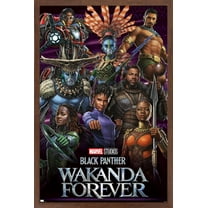Marvel Black Panther: Wakanda Forever - Group Wall Poster, 14.725" x 22.375" Framed