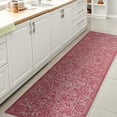 thumbnail image 3 of JONATHAN Y SANTA MONICA 2 x 10 Runner Rug, Tela Bohemian Textured Weave Floral - Fuchsia/Light Gray, SMB100G-210, 3 of 8