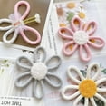 thumbnail image 2 of 6 Pcs Boho Nursery Decor Daisy Flower Woven Macrame Wall Hanging，Daisy Flower Wall Decor Bohemian Nursery Decorations for Home Dorm Art(Multicolor,7.87 Inches), 2 of 5
