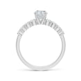 thumbnail image 2 of ANGARA IGI Certified Lab Grown 1 Ct Diamond Engagement Ring for Women in 14K White Gold (Size-7.7x5.7mm| Color-F-G| Clarity-VS) | April Birthstone, Anniversary, Jewelry Gift for Women | Diamond Ring, 2 of 4
