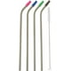 thumbnail image 5 of Pajitas de acero inoxidable de 35,5 cm (14 pulgadas), 4 unidades, reutilizables, ultralargas, de 8 mm (0,32") de ancho, para vasos de 283 g (100 oz), con puntas de silicona y cepillo de limpieza., 5 of 5