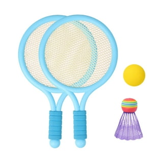 Costway Portable Badminton Set with 2 Shuttlecocks Badminton Rackets  Outdoor Sport Game Set