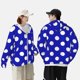 thumbnail image 4 of Fotbe Blue And White Polka Dot Chaqueta con Protección Solar UPF 50+ para Hombre y Mujer, Camisa con Capucha y Bolsillos-Medium, 4 of 7