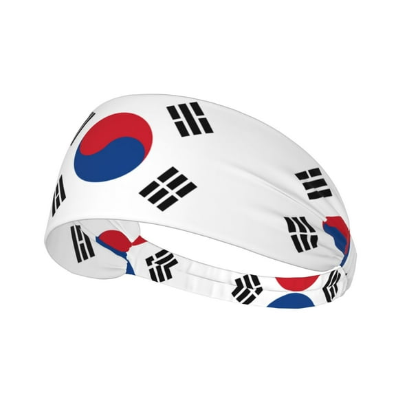 Korean Flag Sweatbands Non Slip Headbands For Fashion Workout Yoga Sports Elastic Bands Exercise