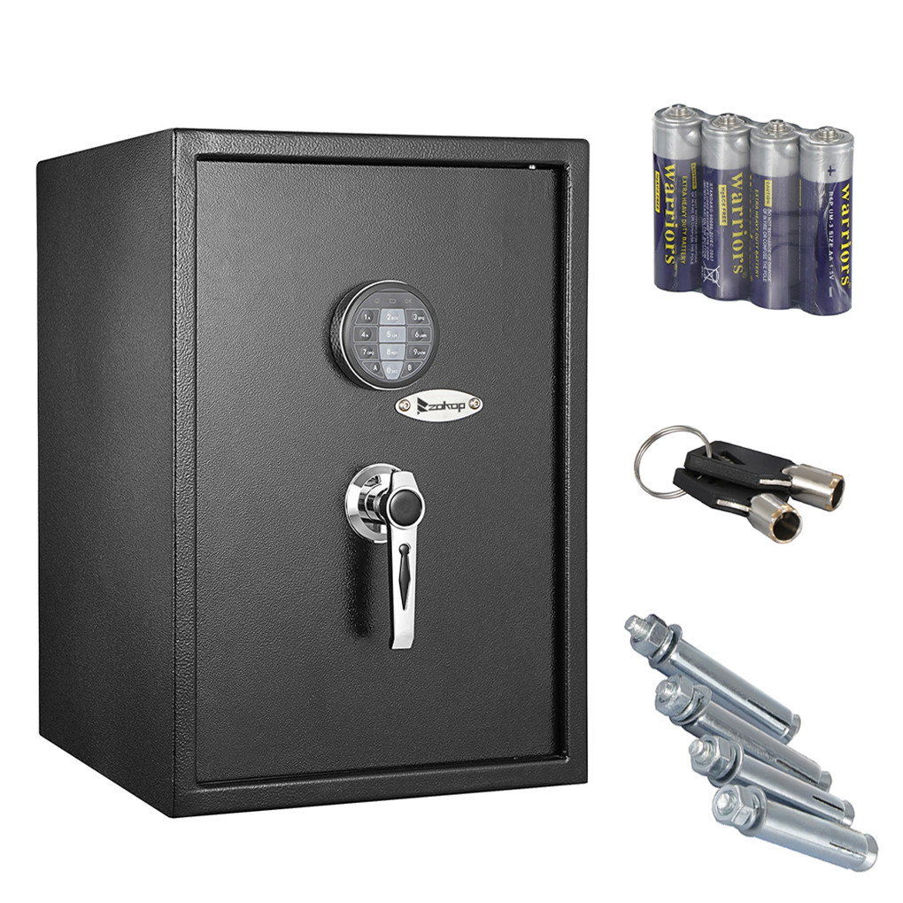 Hi.FANCY ZOKOP Electronic Security Safe Box Steel Cash Jewelry Money Storage with