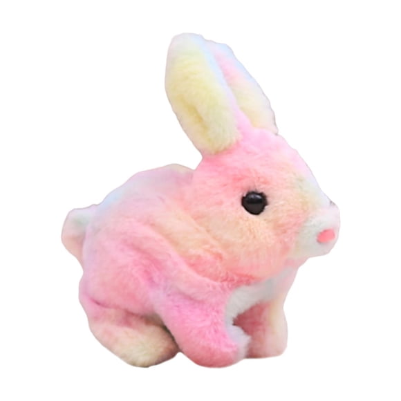 Juguete electrónico interactivo para caminar para mascotas Orejas que se mueven Juguete de peluche divertido Animales de peluche para de la , conejo rosa