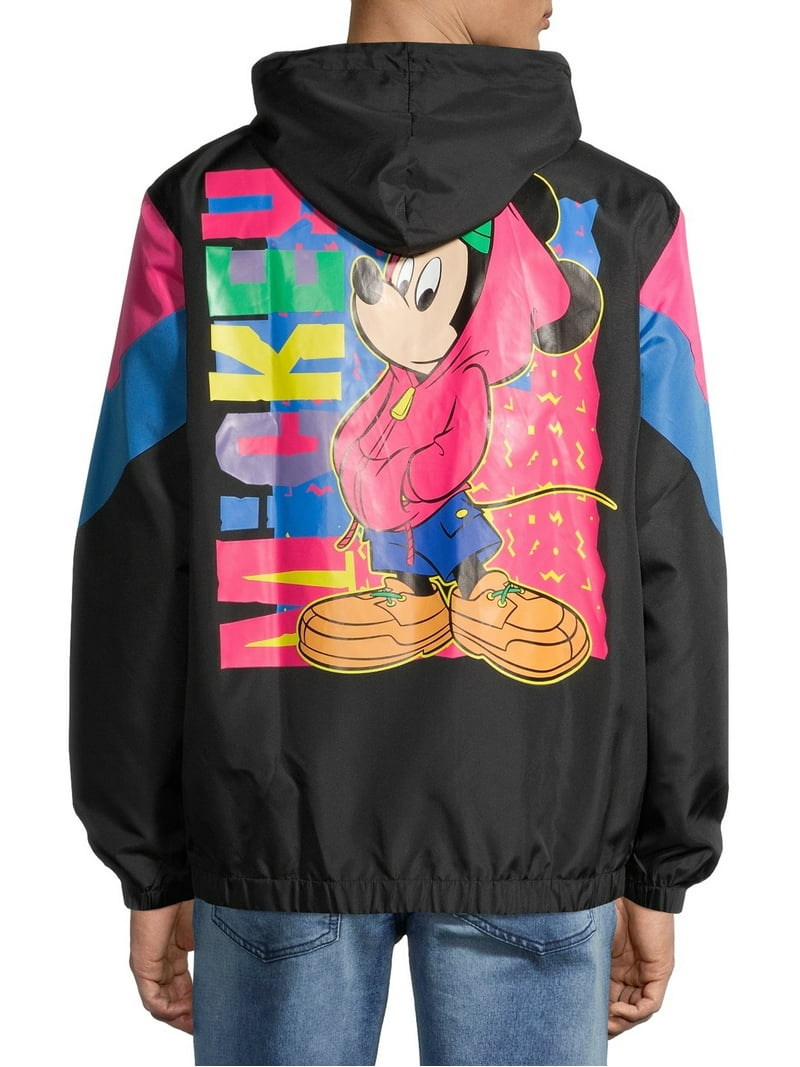 ジャケット・アウター mickey Mickey Mouse Men's Anorak Windbreaker Jacket, Polyester