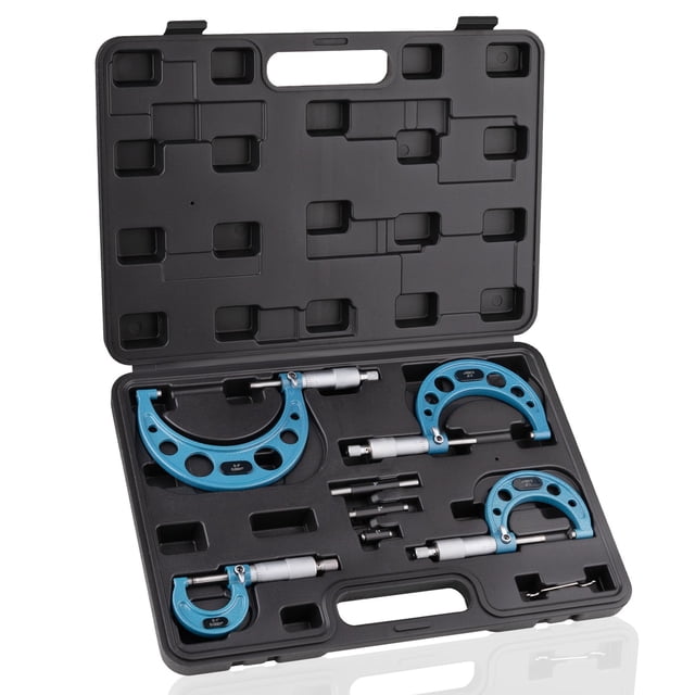 Set de micrómetros Beaiguna 0-1/1-2/2-3/3-4 Machinist con funda