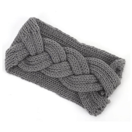 Boutique Crochet Headband Women's knit hairband Hair headband crochet Band headwrap Wool warmer winter New Gray ()