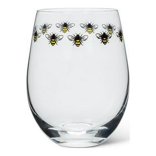 Bee Day - Funny Birthday Stemless Wine Glass for Women and Men - Bee G -  bevvee