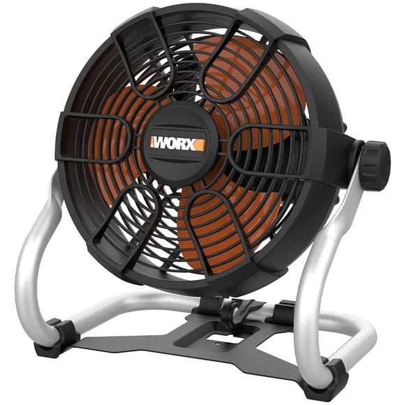 Ventilador Inalámbrico WORX WX095L Power Share Hoja de 22 cm Batería de 20 V y Cargador Negro y Anaranjado WORX WX095L